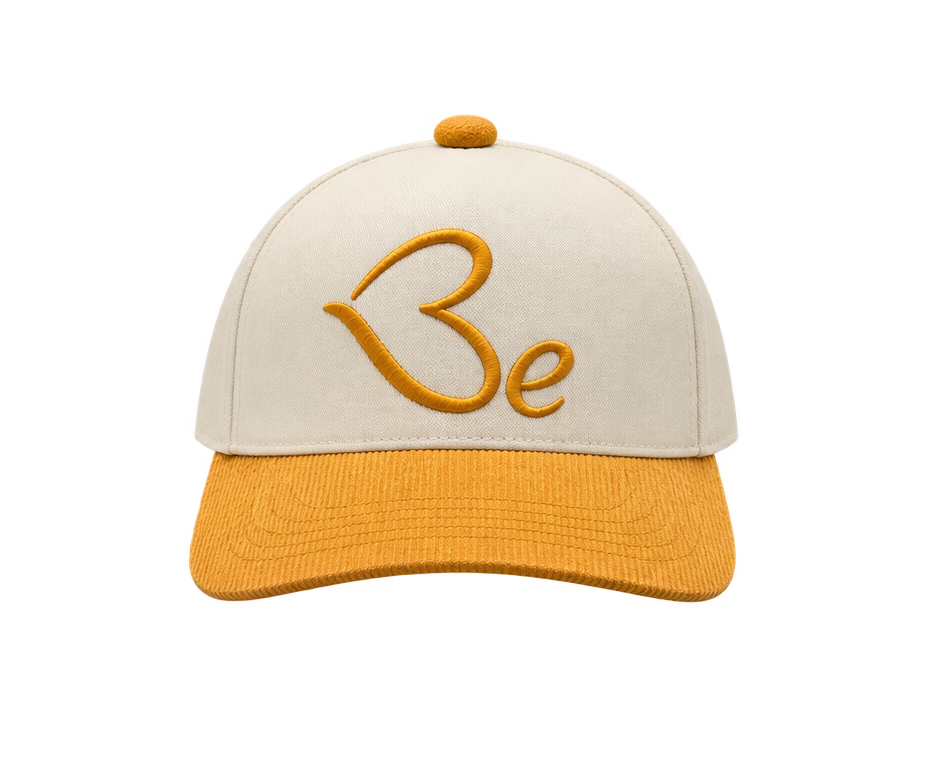 Dearly Beloved CanCord cap in cream and mustard, front view